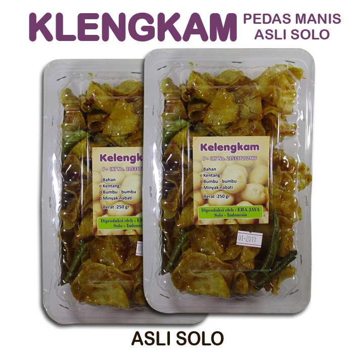 Klengkam Sukoharjo via Tokopedia, 1. Soto Carikan, 2. Roti Widoro, 3. Es Gempol Pleret, 4. Ayam Goreng Kampung Mbah Karto Tembel, 5. Alakatak, 6. Mie Ayam Kering, 7. Sate Kambing Pak Momo, 8. Keripik Balung Kethek, 9. Jenang Krasikan, 10. Keripik Belut, 11. Roti Ganep Sukoharjo, 12. Abon Mesran Sukoharjo, 13. Klengkam Sukoharjo