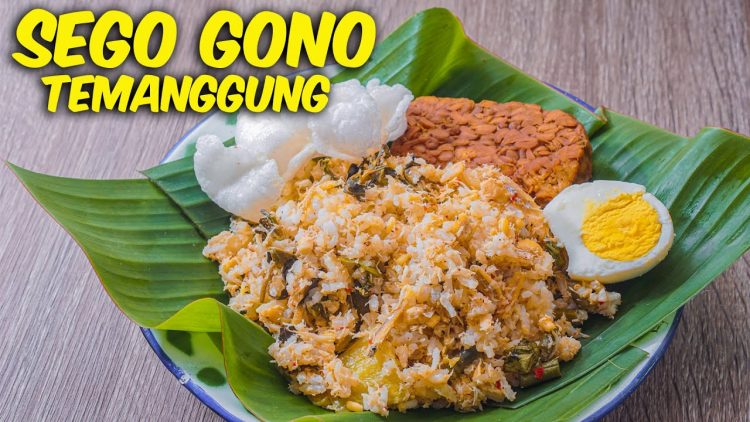 Sego Gono via Youtube Domo Bramantyo, 1. Ndas Borok khas Temanggung, 2. Sego Gono, 3. Sego Urap, 4. Iwak Kali Laras Soropadan, 5. Balung Kuwuk, 6. Mendut, 7. Brongkos Kikil, 8. Tiwul khas Temanggung, 9. Buntil, 10. Bajingan, 11. Ketan Gudig, 12. Entho Cothot, 13. Empis Empis Tahu Tempe, 14. Lento, 15. Jadah, 16. Gesing, 17. Tempong, 18. Corobikang, 19. Perkedel Kimpul, 20. Bubur Saren, 21. Jali, 22. Kipo, 23. Wedang Ronde Wasis, 24. Nasi Goreng Tembakau, 25. Kupat Tahu Batoar, 26. Pisang Aroma