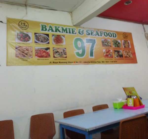 Bakmie Dan Seafood 97 Dita Andriani, 1. Waroeng Aceh Kemang, 2. Demie Bakmie, 3. Kedai mie Tjap 1000 tahun, 4. Bakmi Kun, 5. OOMA Kitchen, 6. Mie Ayam Dedy Rasa Spesial, 7. Bakmie Dan Seafood 97, 8. Mietiaw-koe by Mie Ayam Theresia, 9. Sedjuk Bakmi dan Kopi, 10. Mie Ayam Sapi Pedes Sedep, 11. Bakmi Daging Legenda, 12. Bakmi Jhon Melawai, 13. Bakmie & Sea Food “Kuri-kuri”