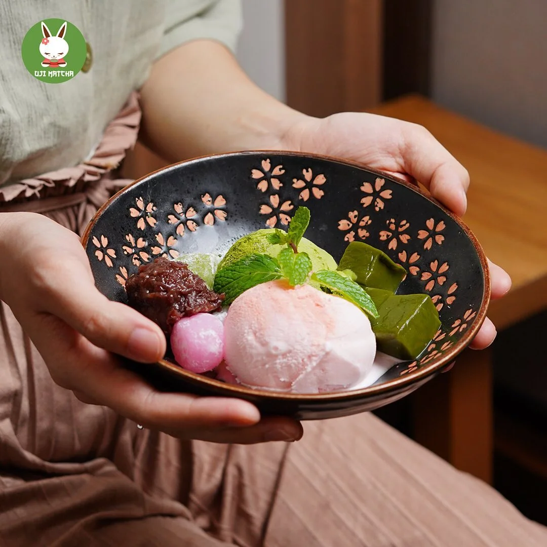 Uji Matcha via Instagram.com @ujimatcha.id, 1. Tadaima Bakehouse, 2. Mad MILK Japanese Bakery, 3. Chateraise, 4. Miss Sando, 5. Kibo Cheese Cake, 6. Momoiro, 7. Uncle Tetsu cheesecake, 8. Omoshiroi Pancake, 9. Uji Matcha, 10. Shokupang, 11. Chizukek, 12. Sora Patisserie – CHOUX JAKARTA