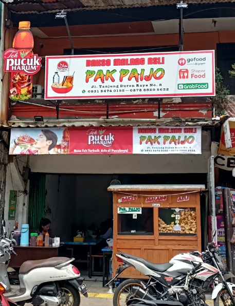 Bakso Malang Asli Pak Paijo Ajeng Adinda Putri, 1. Bakso JWR ( jawir ), 2. Bakso Rusuk Samanhudi Tanjung Duren, 3. Bakmi Asui Tanjung Duren, 4. Bakso Solo Samrat Tanjung Duren, 5. Baso Aci Juara Tanjung Duren, 6. Bakso Malang Tanjung Duren 18, 7. Pondok Mie Ayam Solo, 8. Bakso mas gayeng tanjung duren, 9. Bakso Goyang Lidah, Pasar Kopro, 10. Bakso Malang Asli Pak Paijo, 11. Bakso Koko Gepeng, 12. Bakso Malang CAK KUMIS, 13. Afung Baso Sapi Asli