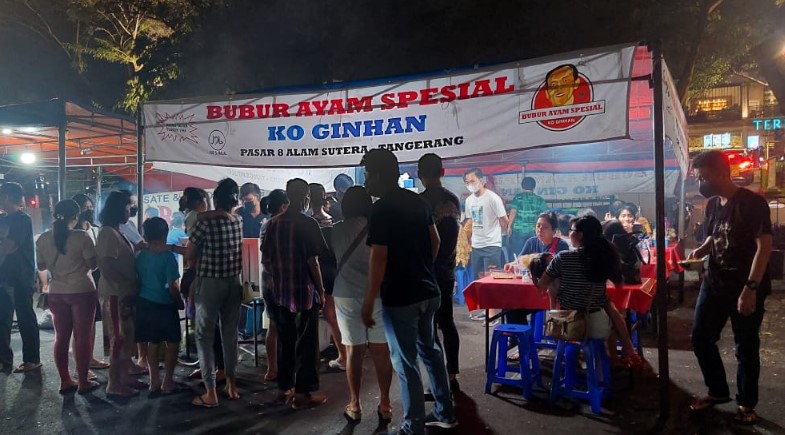 Bubur Ayam Spesial Ko Ginhan Kurnia Manulife, 1. Rumah Makan Pondok Lauk, 2. Kawasan Kuliner Pasar Lama, 3. Warung Bu Kris, 4. Kuliner Nasi Jagal Ibu Zahra Tangerang, 5. Bebek Boedjang – Tangerang, 6. Steak Tenda Tangerang, 7. Nasi Uduk Pak Jhon, 8. Sate Ayam H. Ishak Pasar Lama, 9. Kepak Madu Mael, Pasar Lama, 10. Bubur Ayam Spesial Ko Ginhan, 11. Seafood Libra 32., 12. Sop Kambing Oong Junaedi De Rio Tanah Abang