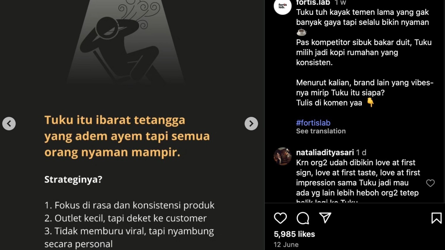 Tak pernah iklan berlebihan tapi tetap diburu, Strategi kopi Tuku, Mengacu pada riset McKinsey, Tak mengejar ekspansi massa tapi kepercayaan, Bangun Relasi dengan Orang Sekitar, Tak perlu viral tapi relevan