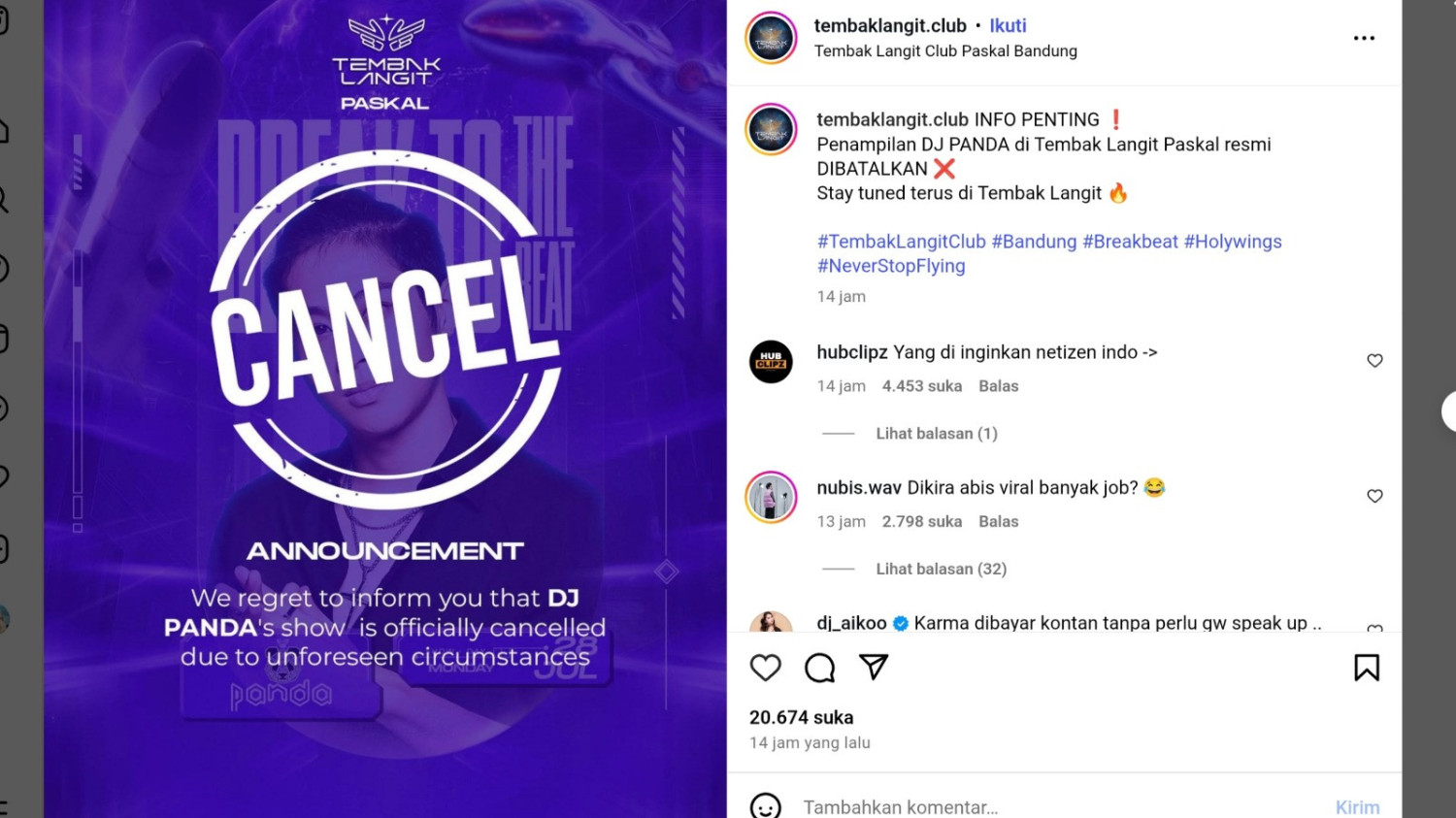 1 Alexa Suites and Lounge, 2 Tembak Langit, 3 Radar Bandar Lampung, 4 Cabin Bogor, 5 Atlas Super Club dan Holywings, 6 Odette Malang, 7 The Venus Palembang, 8 Hexagon Banjarmasin, 9 Caviar Indonesia