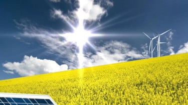 Ilustrasi energi hijau atau green energy.