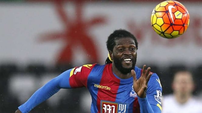 Emmanuel Adebayor ketika membela Crystal Palace., 1. Clarence Seedorf, 2. Franck Ribery, 3. Thomas Partey, 4. Paul Pogba, 5. Nicolas Anelka, 6. Emmanuel Adebayor, 7. Eric Abidal