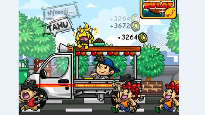 Tangkapan layar Game Tahu Bulat. Foto ilustrasi.