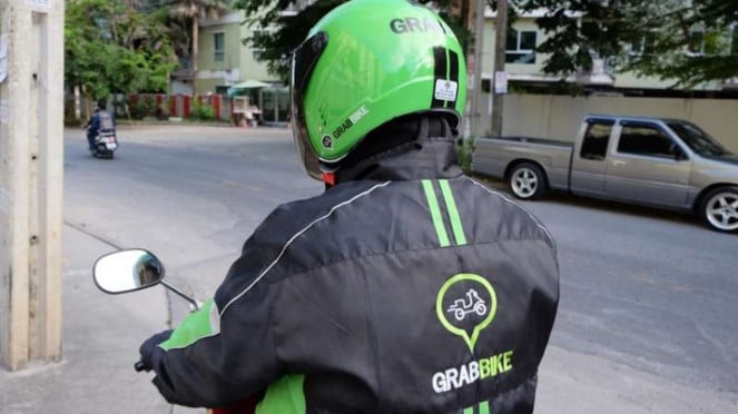 Driver GrabBike. (Ilustrasi)