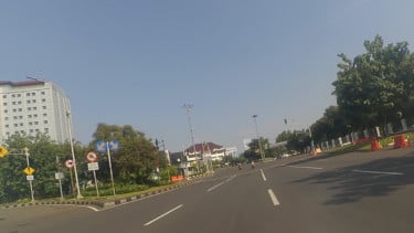 Jalan Jakarta sepi saat Lebaran.