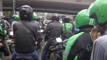 Ilustrasi ojek online.