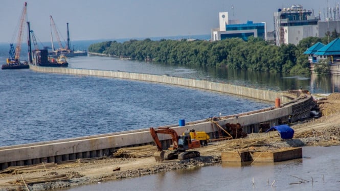 Pembangunan Tanggul Laut di Pantai Jakarta