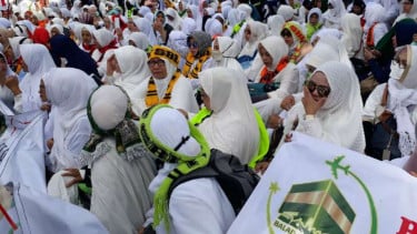 Ilustrasi calon jamaah umrah.