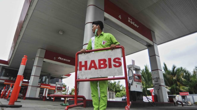 SPBU kehabisan stok Bahan Bakar Minyak (BBM) solar bersubsidi Bio Solar. (foto ilustrasi)
