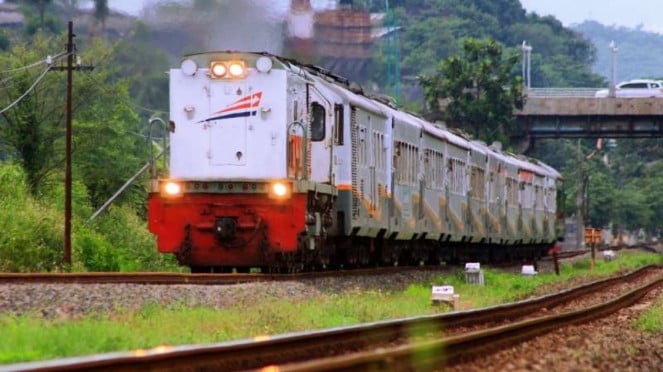 Ilustrasi kereta api.