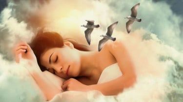 Ilustrasi mimpi saat tidur.