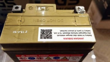 Aki GS Astra dengan barcode