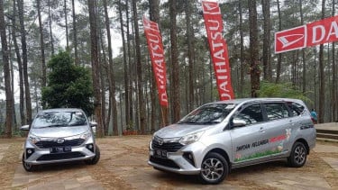 New Daihatsu Sigra diuji jalan di Bandung, Jawa Barat.
