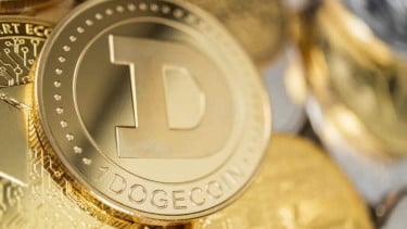 Aset kripto Dogecoin atau DOGE.