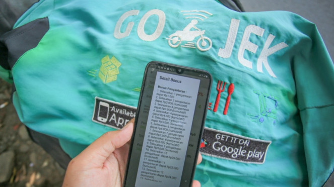 Aksi Demo Driver GOJEK-Tokopedia (goto) beberapa waktu lalu (foto ilustrasi)