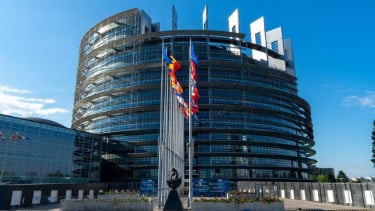 Kantor Pusat Uni Eropa di Brussels, Belgia.