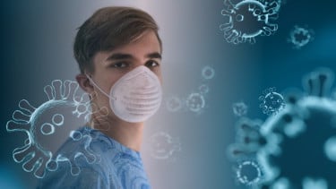 Ilustrasi COVID-19/virus corona, ilustrasi masker mencegah penularan influenza, COVID-19, pneumonia dan TBC, Varian XFG Jadi yang Paling Dominan, Kondisi Influenza dan Infeksi Pernapasan Lain, Imbauan Kemenkes untuk Masyarakat