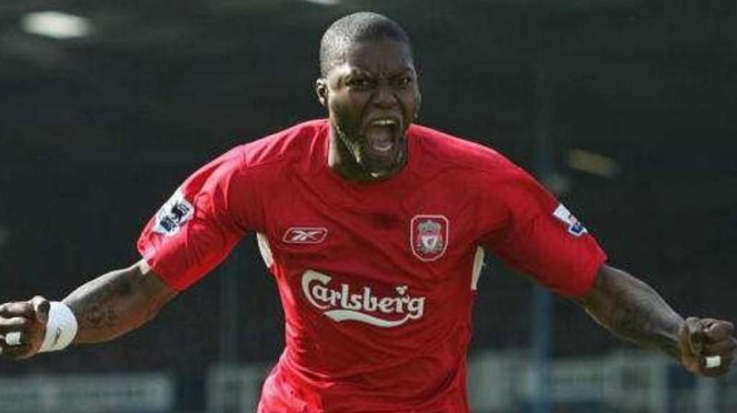 Djibril Cisse saat memperkuat Liverpool.