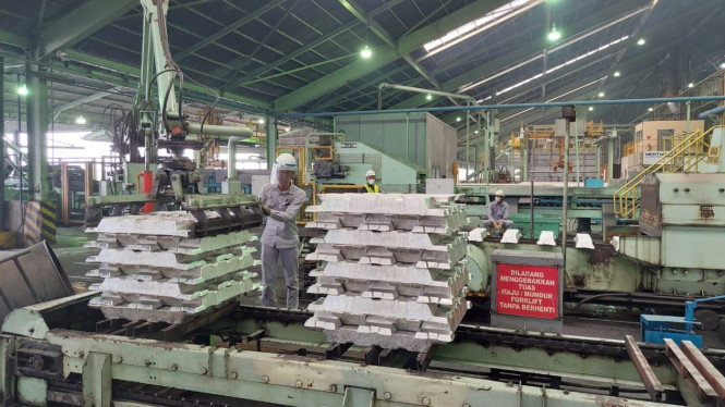 Pabrik pengolahan aluminium Inalum.