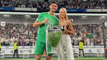 Thibaut Courtois dan kekasihnya Mishel Gerzig.