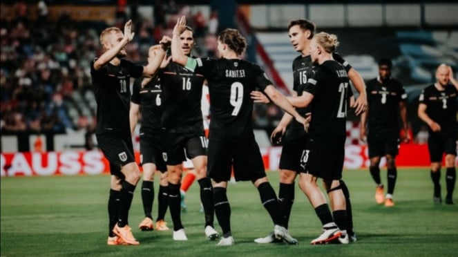 Para pemain Timnas Austria. 