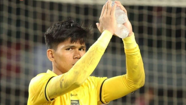 Kiper Timnas Indonesia U-23 Cahya Supriadi. 