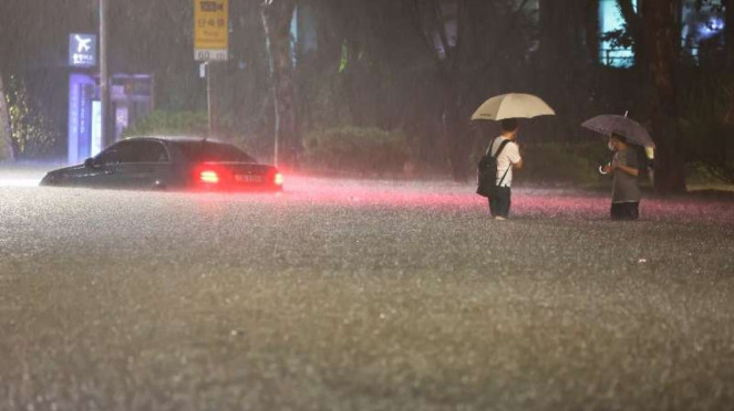 Seoul, Korea Selatan dilanda banjir besar akibat curah hujan yang amat tinggi