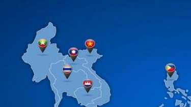 Ilustrasi peta kawasan ASEAN.