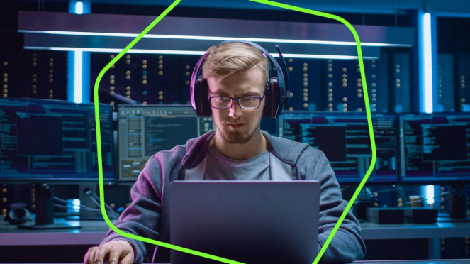 Ilustrasi hacker atau serangan siber.