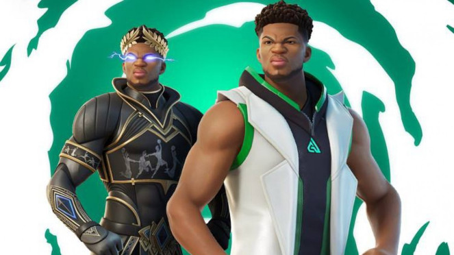 Skin Giannis Antetokounmpo di Fortnite.