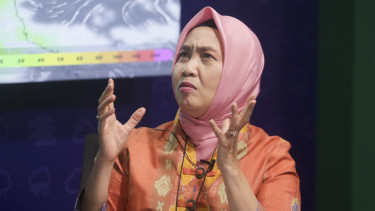 Kepala BMKG (Badan Meteorologi, Klimatologi, dan Geofisika) Dwikorita Karnawati