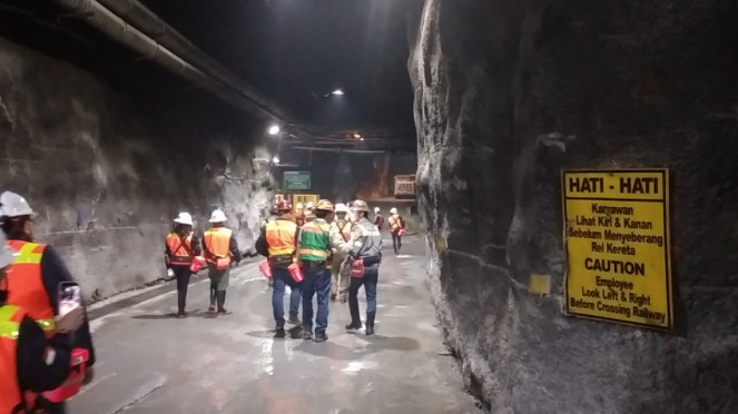 Tambang bawah tanah Grasberg Block Cave.