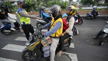 Pemudik Motor Berbondong-bondong Tinggalkan Jakarta