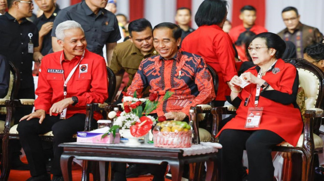 Ganjar Pranowo, Jokowi dan Megawati Soekarnoputri