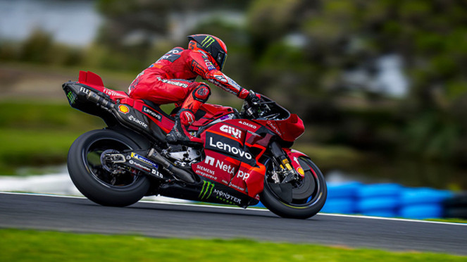 Pembalap Ducati Lenovo, Francesco Bagnaia di MotoGP Australia