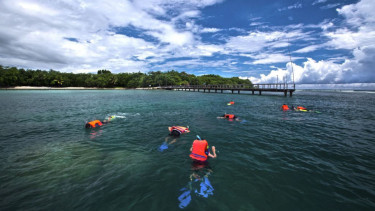 Snorkeling di Tanjung Lesung.
