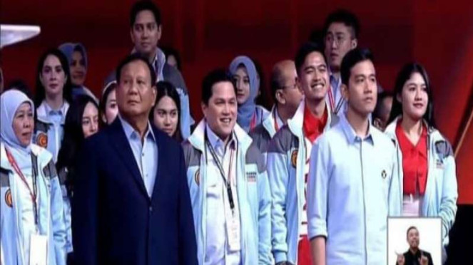 Erick Thohir, Kaesang dan Khofifah dukung GIbran di debat cawapres.