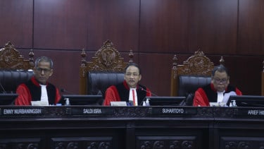 Ketua MK Suhartoyo dalam sidang di MK.