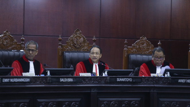 Ketua MK Suhartoyo dalam sidang di MK.