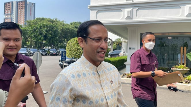 Nadiem Makarim di Istana Negara, Jakarta Pusat, Senin, 27 Mei 2024
