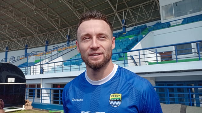 Kapten Persib, Marc Klok Usai Menjalani Sesi Latihan (sumber foto: Dede Idrus) 