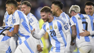 Pemain Timnas Argentina Alexis Mac Allister rayakan gol, 7. Jerman, 6. Brasil, 5. Argentina, 4. Norwegia, 3. Amerika Serikat, 2. Kroasia, 1. Skotlandia