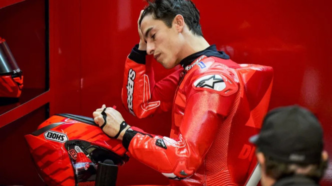 Marc Marquez saat tes pramusim 2025 bersama Ducati