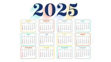 Ilustrasi kalender tahun 2025