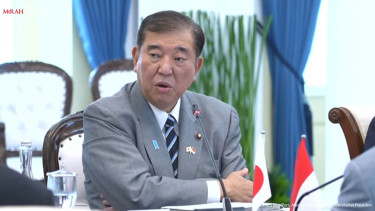 Perdana Menteri (PM) Jepang, Shigeru Ishiba dalam pertemuan bilateral dengan Presiden RI Prabowo Subianto di Istana Bogor, Jawa Barat, Sabtu, 11 Januari 2025