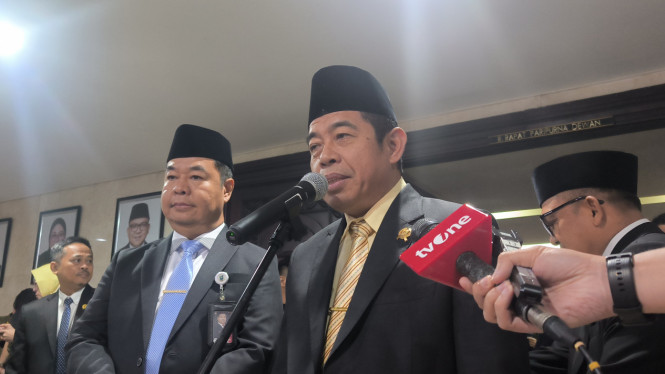 Ketua DPRD Jakarta, Khoirudin di Kantor DPRD DKI Jakarta 